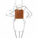 Patty Borsa Donna Convertibile a Zaino in Pelle Saffiano Cognac TL141455
