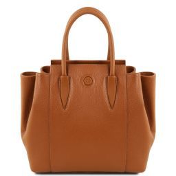 Tulipan Leather Handbag Коньяк TL141727