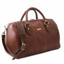 Lisbona Travel Leather Duffle bag - Small Size Brown TL141658