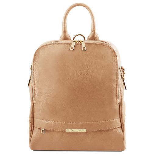 TL Bag Zaino da Donna in Pelle Morbida Champagne TL141376