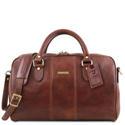Lisbona Travel Leather Duffle bag - Small Size Brown TL141658