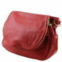 TL Bag Soft Leather Shoulder bag With Tassel Detail Red TL141110
