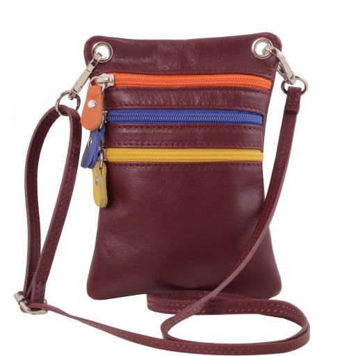 TL Bag Tracollina in Pelle Morbida Bordeaux TL141094