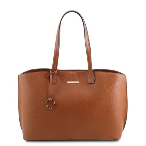 TL Bag Sac Shopping en Cuir Cognac TL141828