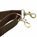 Adjustable Briefcases Leather Shoulder Strap Dark Brown TL141854