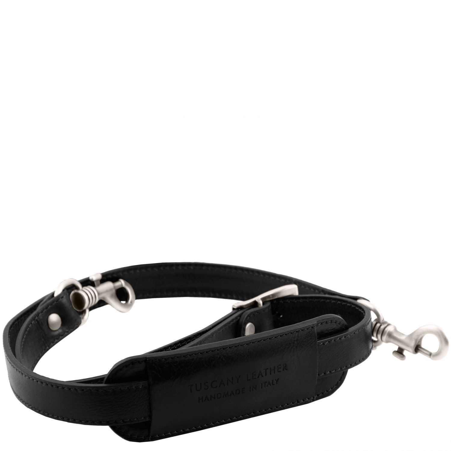 Tracolla in pelle regolabile Nero