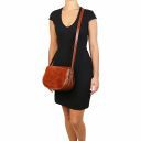 Isabella Sac Bandoulière en Cuir Marron TL9031
