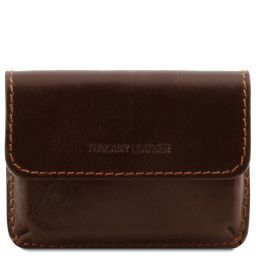 Exclusive Leather Business Cards Holder Dark Brown TL141378