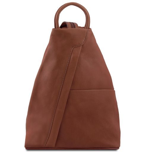 Shanghai Soft Leather Backpack Cinnamon TL140963