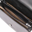 Greta Klassische Umhängetasche aus Leder Schwarz TL141958