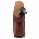 Esclusivo Portaocchiali/Portacellulare a Tracolla in Pelle Misura Grande Marrone TL141321