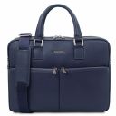 Treviso Leather Laptop Briefcase Dark Blue TL141986