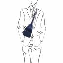 Albert Monospalla in Pelle Morbida Blu scuro TL142022