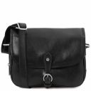 Alessia Schultertasche aus Leder Schwarz TL142020