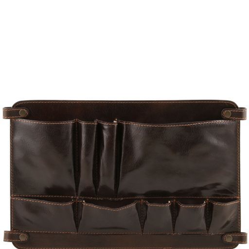 TL Smart Module Module Multifonction en Cuir Avec Poches Marron foncé TL141520