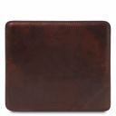 Premium Office Set Schreibtischunterlage, Mauspad und Schale aus Leder Dunkelbraun TL142088