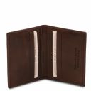 Elégant Porte Cartes en Cuir Marron foncé TL142063