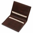 Elégant Porte Cartes en Cuir Marron foncé TL142063