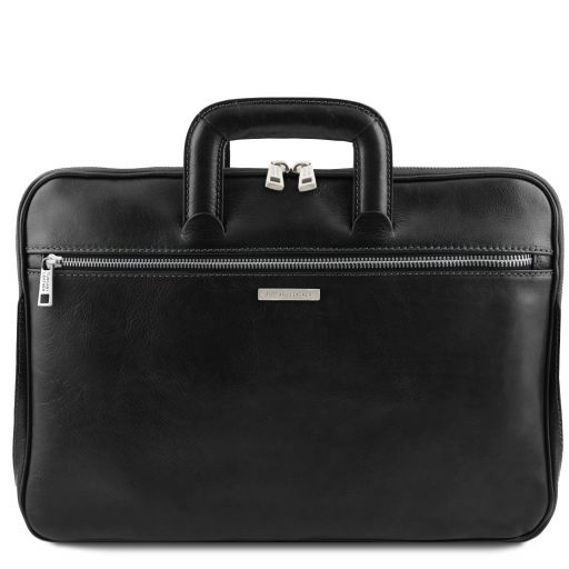 Caserta Serviette Conférencier en Cuir Noir TL142070