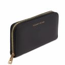 Venere Exklusive Damenbrieftasche aus Leder mit Rundum-Reißverschluss Schwarz TL142085