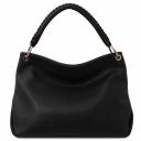 TL Bag Schultertasche aus Weichem Leder Schwarz TL142087