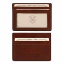 Elegante Porta Tarjetas de Credito en Piel Marrón TL140805