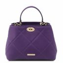 TL Bag Sac à Main en Cuir Souple Matelassé Violet TL142132