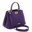 TL Bag Sac à Main en Cuir Souple Matelassé Violet TL142132