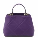 TL Bag Sac à Main en Cuir Souple Matelassé Violet TL142132
