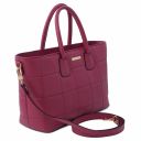 TL Bag Borsa a Mano in Pelle Morbida Trapuntata Prugna TL142124