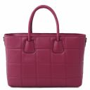 TL Bag Borsa a Mano in Pelle Morbida Trapuntata Prugna TL142124