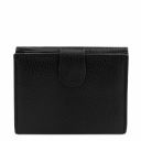 Pantelleria Leather Shopping bag and 3 Fold Leather Wallet With Coin Pocket Black TL142157