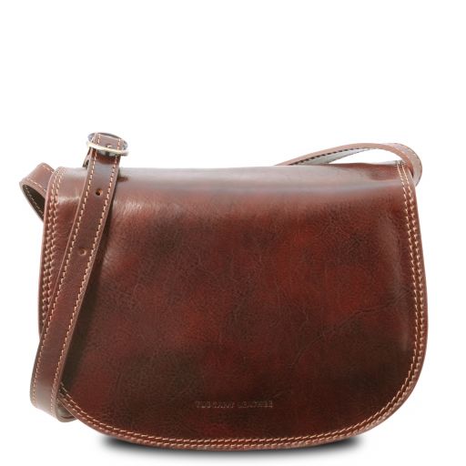 Isabella Sac Bandoulière en Cuir Marron TL9031
