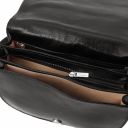 Isabella Klassische Umhängetasche aus Leder Schwarz TL9031