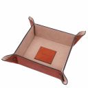 Premium Office Set Schreibtischunterlage mit Klappe, Mauspad und Schale aus Leder Honig TL142162