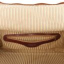 TL Voyager Maleta de Viaje en Piel con Bolsillos al Lado Marrón TL142141