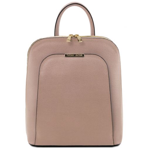 TL Bag Zaino da Donna in Pelle Saffiano Nude TL141631