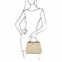 TL Bag Sac à Main en Cuir Souple Matelassé Beige TL142132