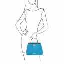 TL Bag Bolso a Mano en Piel Suave Acolchado Azul claro TL142132
