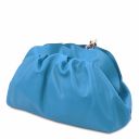TL Bag Pochette in Pelle Morbida con Tracolla a Catena Celeste TL142184