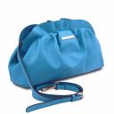 TL Bag Pochette in Pelle Morbida con Tracolla a Catena Celeste TL142184