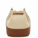 TL Bag Straw Effect Bucket bag Sand TL142207