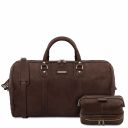 Colombo Borsone da Viaggio in Pelle e Beauty Case in Pelle Testa di Moro TL142235