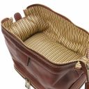 Colombo Borsone da Viaggio in Pelle e Beauty Case in Pelle Marrone TL142235