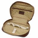Colombo Borsone da Viaggio in Pelle e Beauty Case in Pelle Marrone TL142235