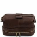 Colombo Borsone da Viaggio in Pelle e Beauty Case in Pelle Testa di Moro TL142235