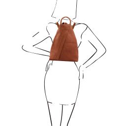 Shanghai Zaino in Pelle Morbida Cognac TL140963