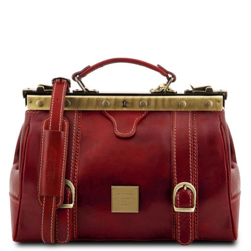 Monalisa Mallette Infirmière Rétro en Cuir Avec Boucles Rouge TL10034