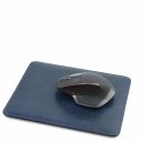 Office Set Sous-main de Bureau et Tapis de Souris en Cuir Bleu foncé TL141980