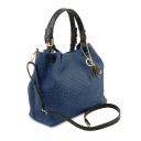 TL KeyLuck Woven Printed Leather Shopping bag Dark Blue TL141573